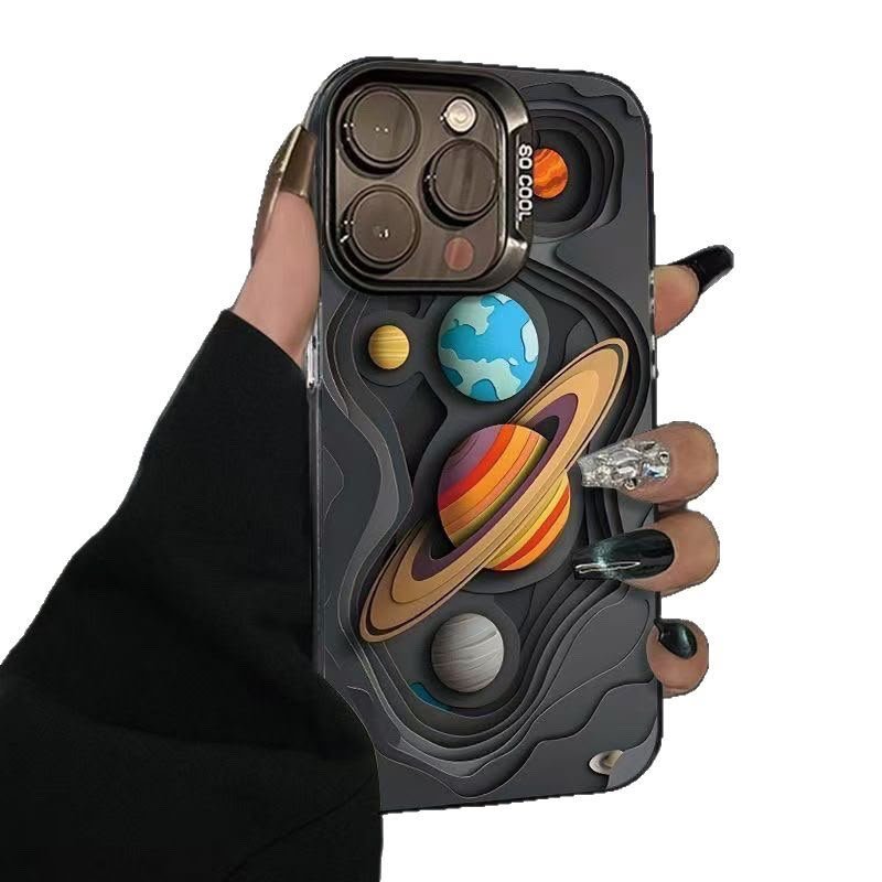 Cosmic Planet-Themed Phone Case Suitable for Apple 17 Pro Max, Personalized Energetic Case for iPhone 16/15/14, MOQ 500